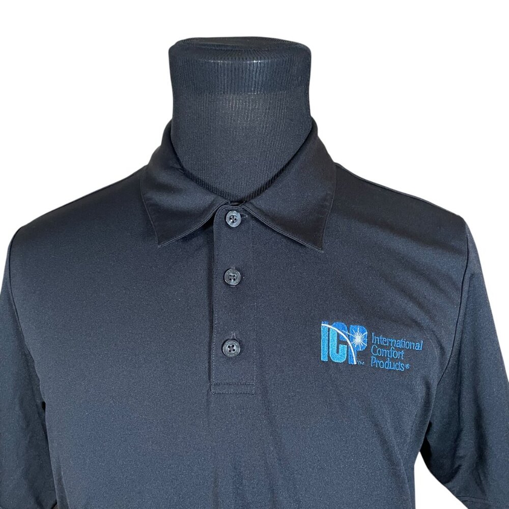 Oakley Men's Black Short Sleeve Polo Shirt Large International Comfort Products - Picture 3 of 9